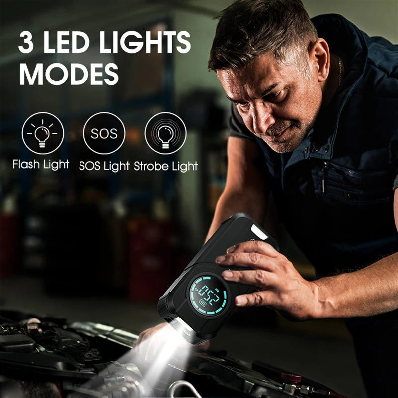 PowerPump Max — Le compresseur intelligent qui gonfle, éclaire et démarre votre voiture !